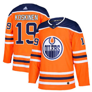 Men's Edmonton Oilers #19 Mikko Koskinen Orange Stitched NHL Jersey