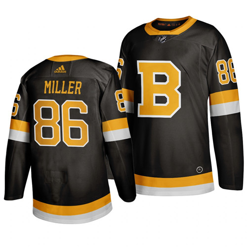 Men's Boston Bruins #86 Kevan Miller Black Alternate 2019 Stitched NHL Jersey