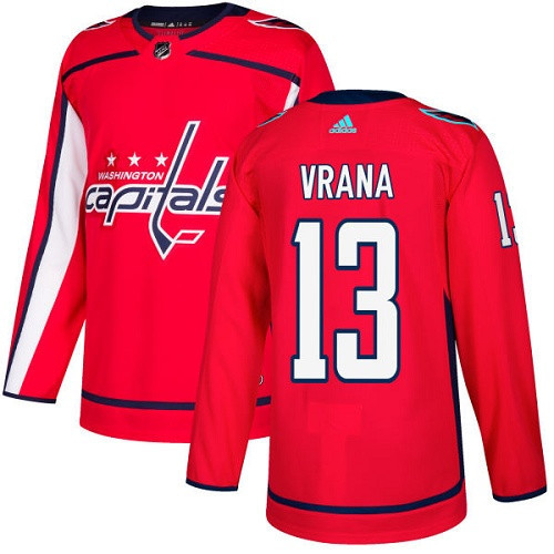 Men's Adidas Washington Capitals #13 Jakub Vrana Red Stitched NHL Jersey