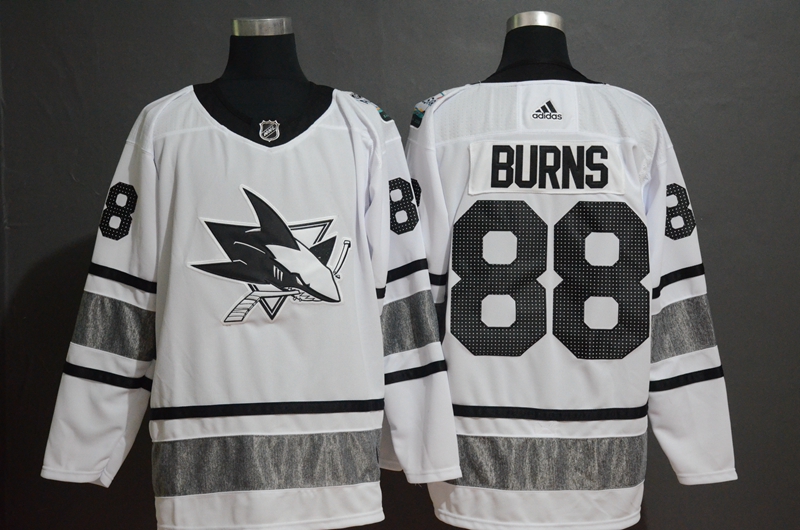 Men's San Jose Sharks #88 Brent Burns White 2019 NHL All-Star Game Jersey