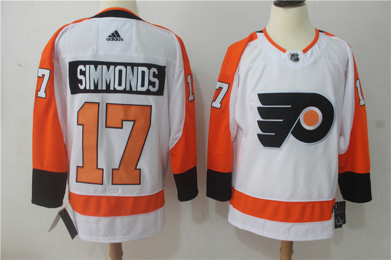 Men's Adidas Philadelphia Flyers #17 Wayne Simmonds White Stitched NHL Jersey