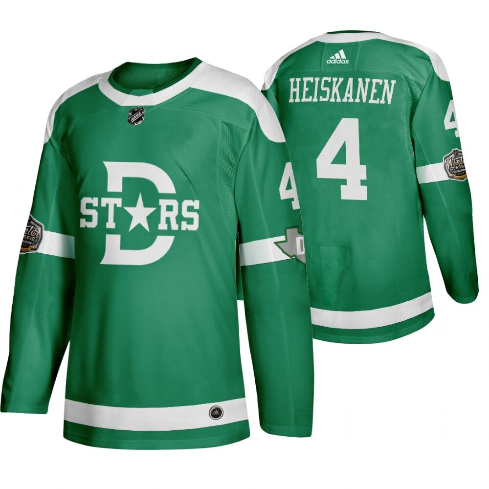 Men's Dallas Stars #4 Miro Heiskanen Green Stitched NHL Jersey