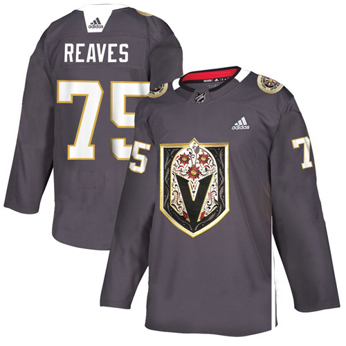 Men's Vegas Golden Knights #75 Ryan Reaves Grey Latino Heritage Night Stitched NHL Jersey