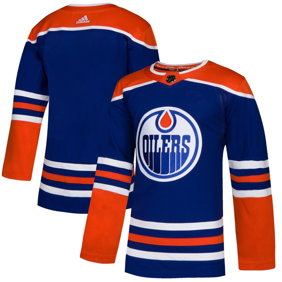 Men's Edmonton Oilers Royal Blue Blank Stitched NHL Jersey