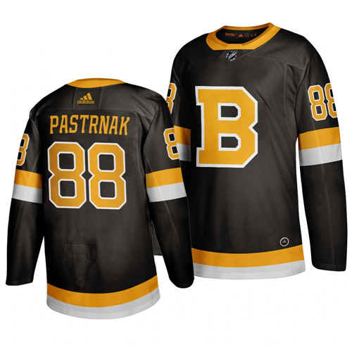 Men's Boston Bruins #88 David Pastrnak Black Alternate 2019 Stitched NHL Jersey