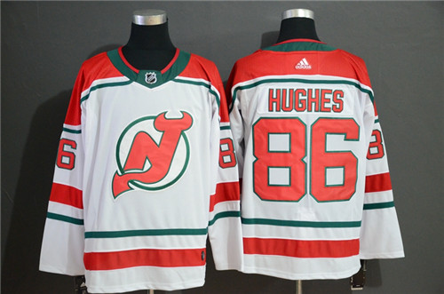 Men's New Jersey Devils #86 Jack Hughes White Stitched NHL Jersey