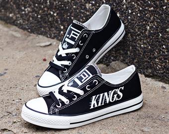Women And Youth NHL Los Angeles Kings Repeat Print Low Top Sneakers