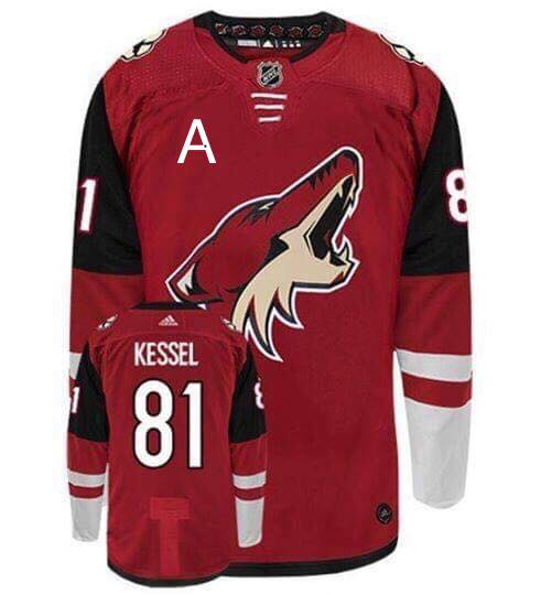 Men's Arizona Coyotes #81 Phil Kessel NHL Stitched Jersey