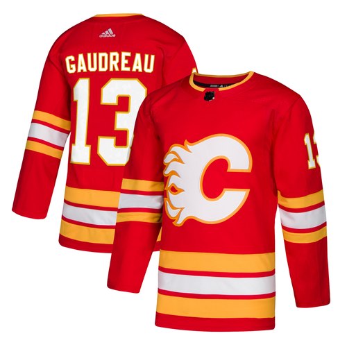 Men's Calgary Flames #13 Johnny Gaudreau Red Stitched NHL Jersey