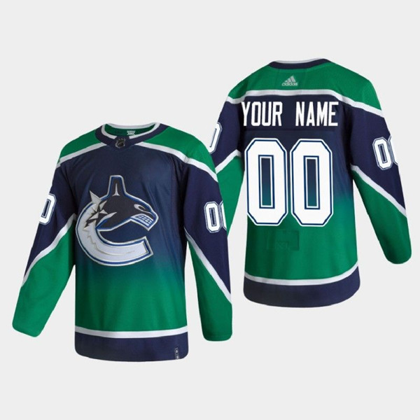 Men's Vancouver Canucks Custom 2021 Name Number Size NHL Stitched Jersey