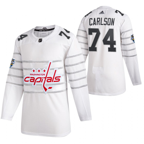 Men's Washington Capitals #74 John Carlson White All Star Stitched NHL Jersey
