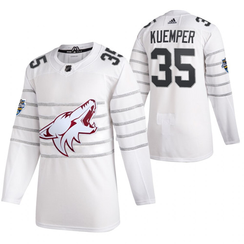 Men's Arizona Coyotes #35 Darcy Kuemper White All Star Stitched NHL Jersey