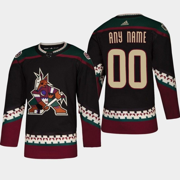 Men's Arizona Coyotes Custom Black Stitched NHL Jersey