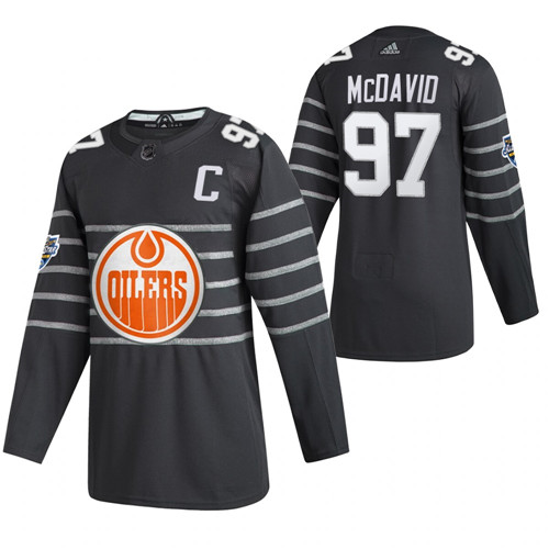 Men's Edmonton Oilers #97 Connor McDavid Grey All Star Stitched NHL Jersey