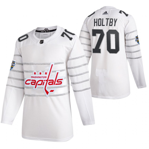 Men's Washington Capitals #70 Braden Holtby White All Star Stitched NHL Jersey
