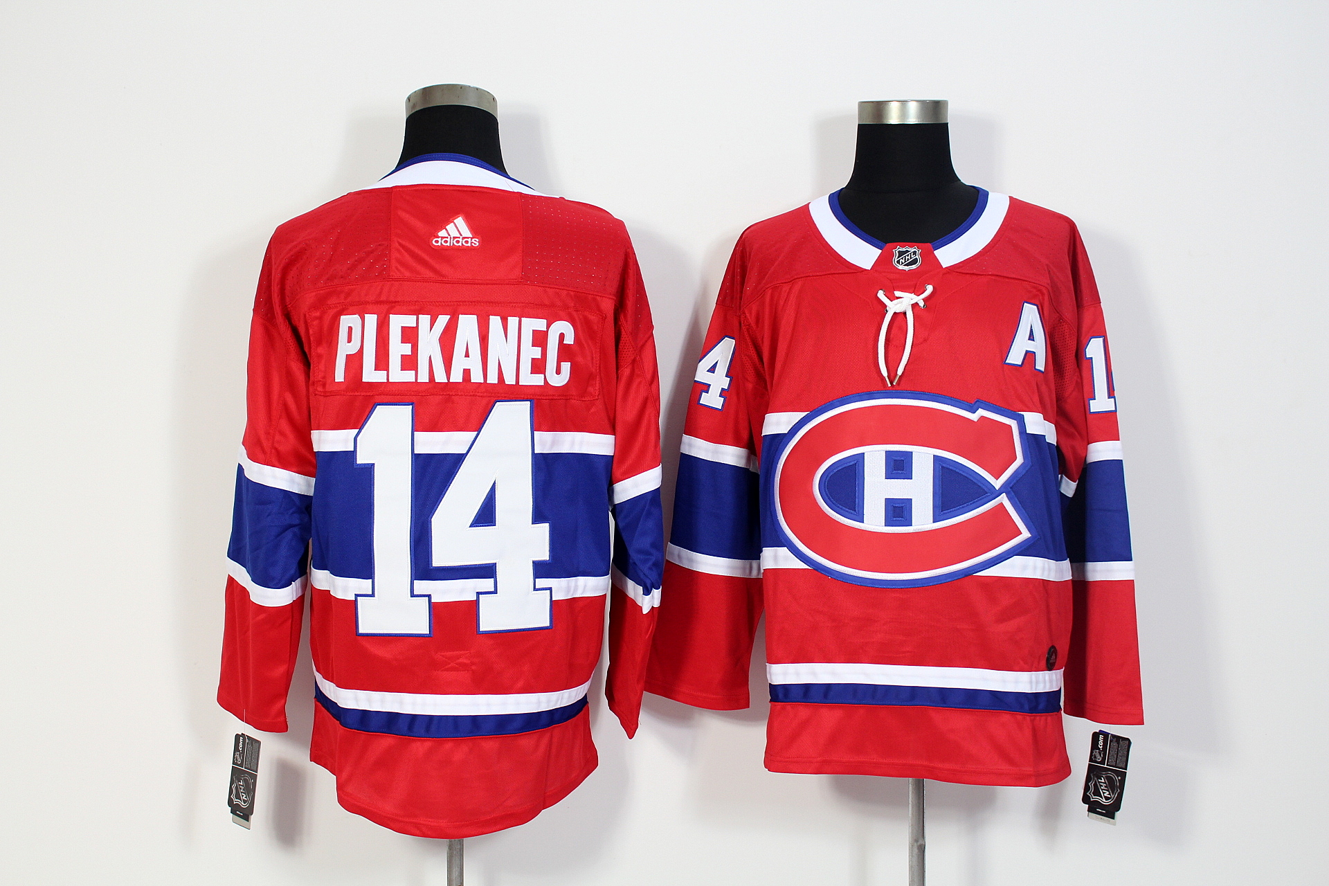 Men's Adidas Montreal Canadiens #14 Tomas Plekanec Red Stitched NHL Jersey