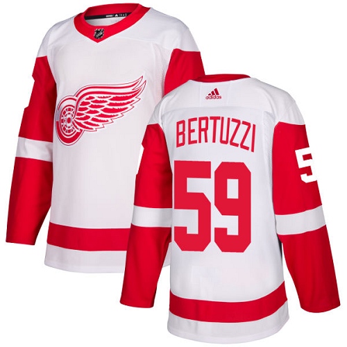 Men's Detroit Red Wings #59 Tyler Bertuzzi White Stitched NHL Jersey