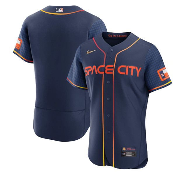 Men's Houston Astros Blank 2022 Navy City Connect Flex Base Stitched Baseball Jersey