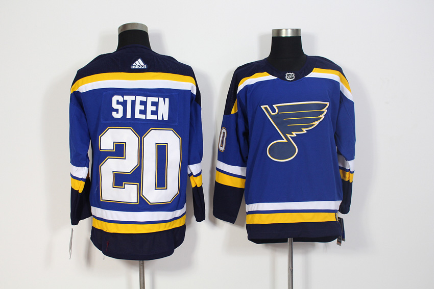 Men's Adidas St. Louis Blues #20 Alexander Steen Blue Stitched NHL Jersey