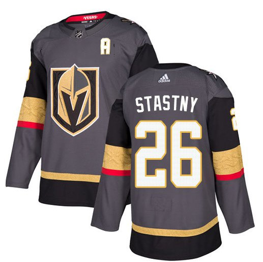 Men's Vegas Golden Knights #26 Paul Stastny Grey Stitched NHL Jersey