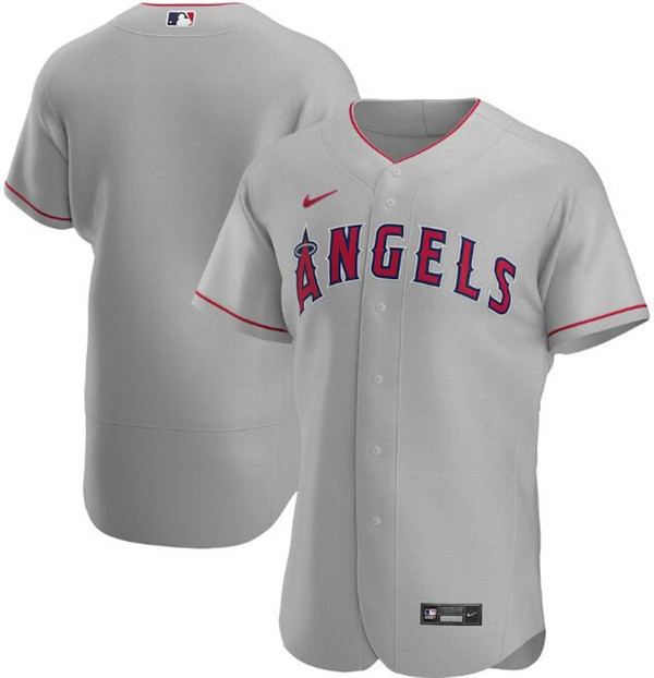 Men's Los Angeles Angels Grey Flex Base Stitched MLB Jersey