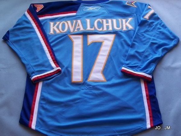 Thrashers #17 Ilya Kovalchuk Stitched Blue NHL Jersey