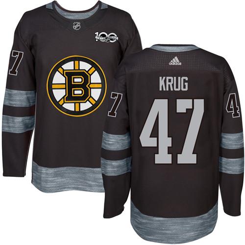 Bruins #47 Torey Krug Black 1917-2017 100th Anniversary Stitched NHL Jersey