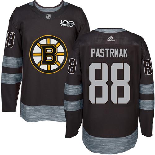 Bruins #88 David Pastrnak Black 1917-2017 100th Anniversary Stitched NHL Jersey