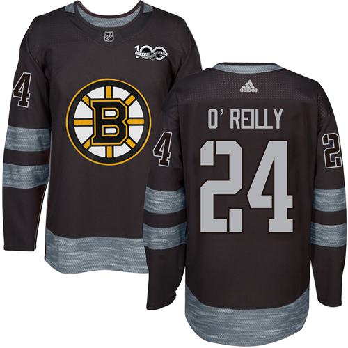 Bruins #24 Terry O'Reilly Black 1917-2017 100th Anniversary Stitched NHL Jersey