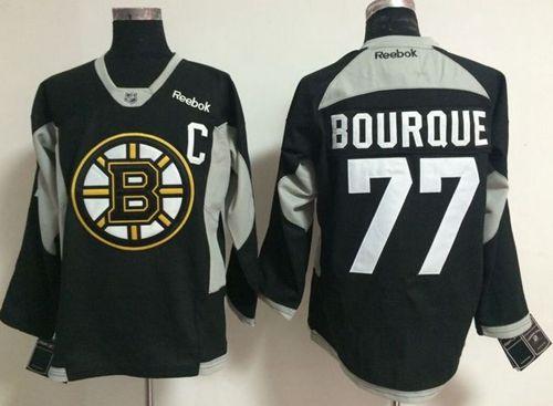 Bruins #77 Ray Bourque Black Practice Stitched NHL Jersey