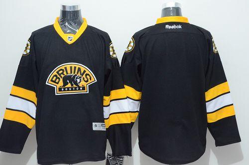 Bruins Blank Stitched Black Third NHL Jersey