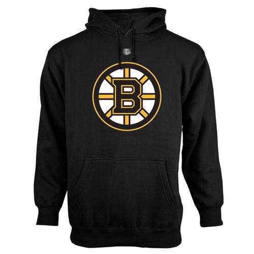 Boston Bruins Old Time Hockey Big Logo with Crest Pullover Hoodie Black