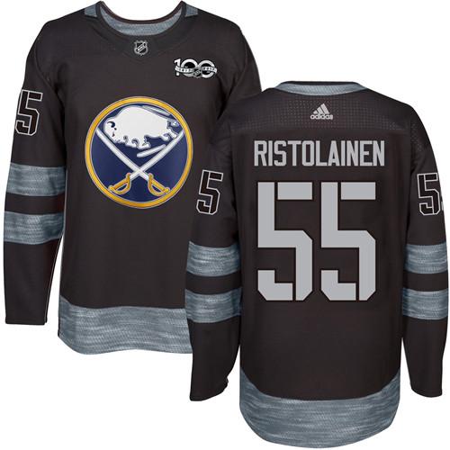 Sabres #55 Rasmus Ristolainen Black 1917-2017 100th Anniversary Stitched NHL Jersey
