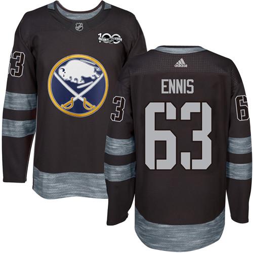 Sabres #63 Tyler Ennis Black 1917-2017 100th Anniversary Stitched NHL Jersey