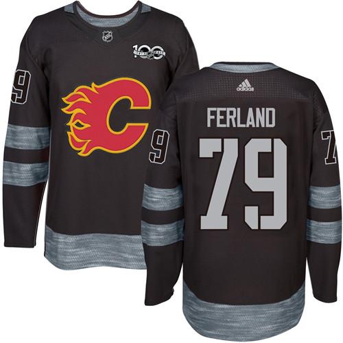 Flames #79 Michael Ferland Black 1917-2017 100th Anniversary Stitched NHL Jersey