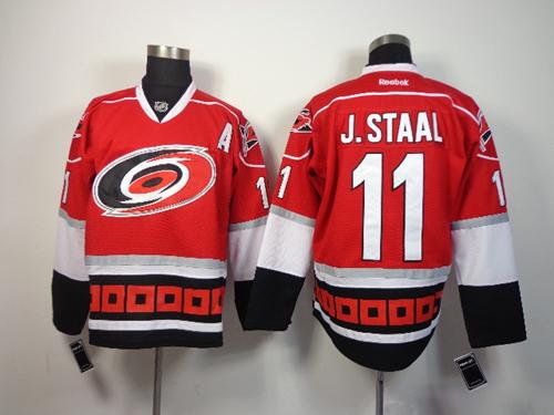 Hurricanes #11 Jordan Staal Red Home Stitched NHL Jersey