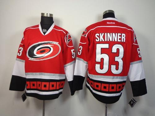 Hurricanes #53 Jeff Skinner Red Stitched NHL Jersey