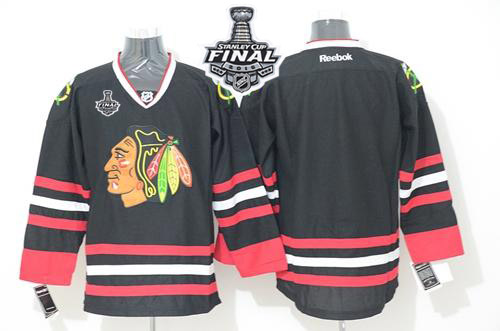 Blackhawks Blank Black 2015 Stanley Cup Stitched NHL jersey
