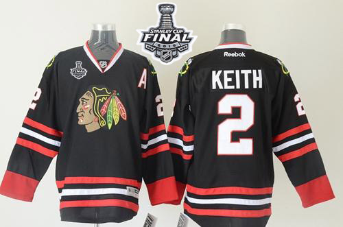 Blackhawks #2 Duncan Keith Black 2015 Stanley Cup Stitched NHL Jersey