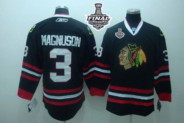 Blackhawks #3 Keith Magnuson Black 2015 Stanley Cup Stitched NHL Jersey