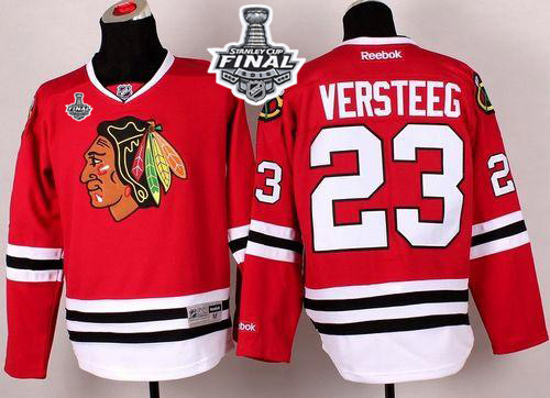 Blackhawks #23 Kris Versteeg Red 2015 Stanley Cup Stitched NHL Jersey