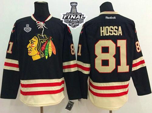 Blackhawks #81 Marian Hossa Black 2015 Winter Classic 2015 Stanley Cup Stitched NHL Jersey