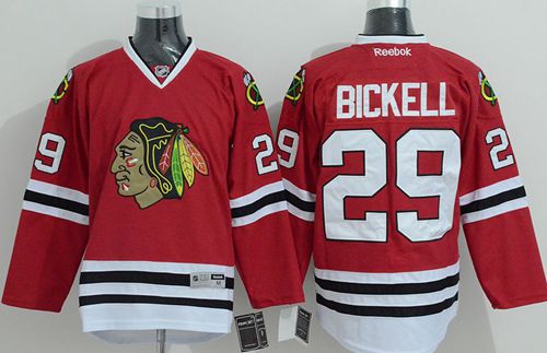 Blackhawks #29 Bryan Bickell Red Stitched NHL Jersey