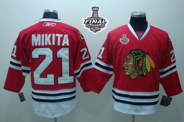 Blackhawks #21 Stan Mikita Red 2015 Stanley Cup Stitched NHL Jersey