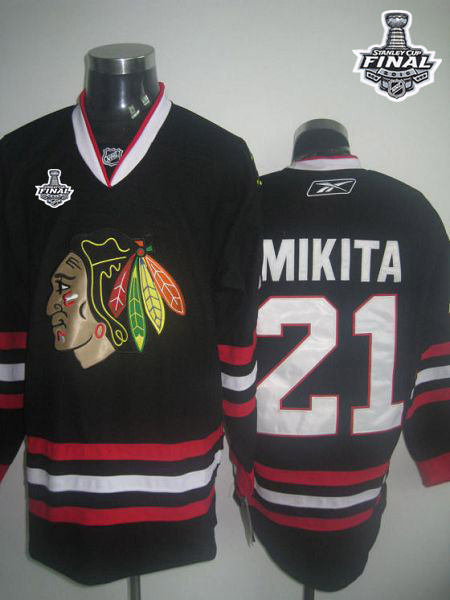 Blackhawks #21 Stan Mikita Black 2015 Stanley Cup Stitched NHL Jersey