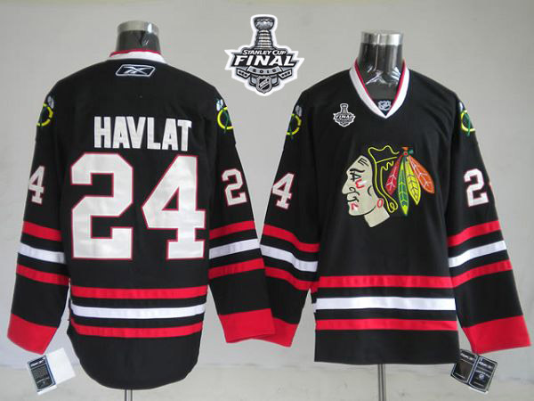 Blackhawks #24 Martin Havlat Black 2015 Stanley Cup Stitched NHL Jerse