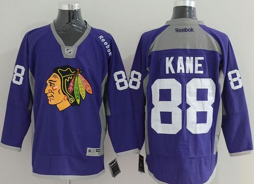 Blackhawks #88 Patrick Kane Purple Practice Stitched NHL Jersey