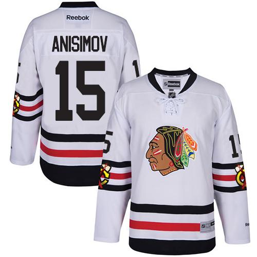Blackhawks #15 Artem Anisimov White 2017 Winter Classic Stitched NHL Jersey