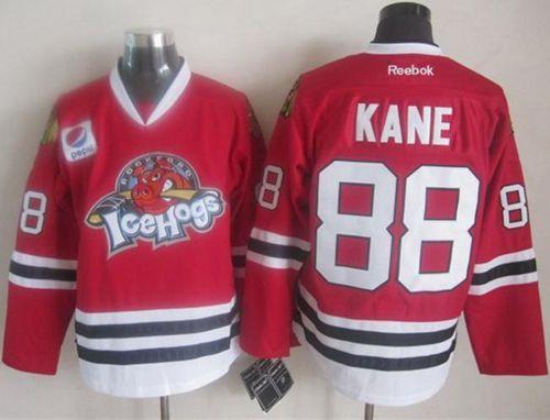Blackhawks #88 Patrick Kane Red Ice Hogs Stitched NHL Jersey
