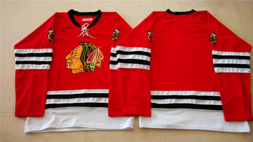 Mitchell And Ness 1960-61 Blackhawks Blank Red Stitched NHL Jersey